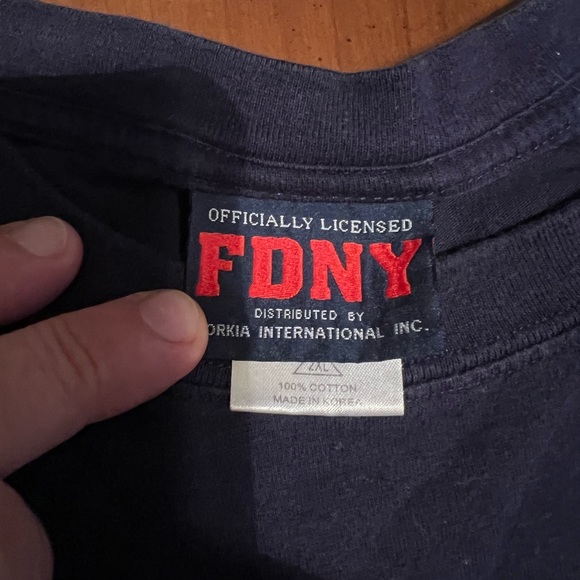 FDNY Fire Department New York City. 2XL Navy Blue - Picture 2 of 3